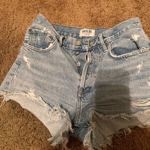 AGOLDE Women's Blue Denim Shorts